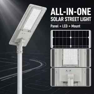 Aluminum IP66 180W AC LED Solar Street Light Battery Energy Monitoring Smart Control Road Use (50000 Hours Lifespan) CE/Saso