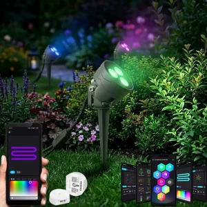 Aluminum LED Garden Waterproof IP66 Holiday 24V RGBW Chasing App 3W 120 Adjustable Beam Angle Outdoor Lighting