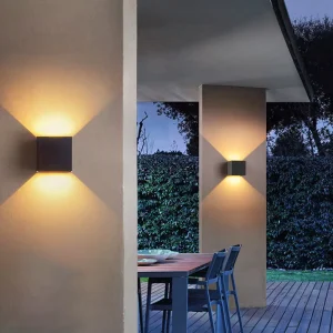 Aluminum LED Solar Outdoor Wall Light Waterproof Garden Corridor Aisle Hotel Decorative Sconce
