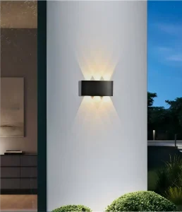 Aluminum Outdoor Wall Lights IP65 Waterproof LED Up/Down Lighting for Gardens and Aisles