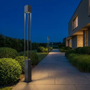 Aluminum Profile LED Outdoor Post Light, Villa Garden Landscape Pillar Lamp