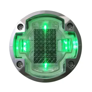 Aluminum Round Flashing Non-Reflective Underground Driveway Marking Light Solar Road Stud Deck Dock Light