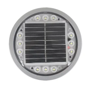 Aluminum Round Underground Solar Road Stud Flashing Light Cat Eye Smart Crosswalk Pavement Road Studs Reflectors Blink Light