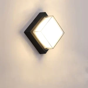 Aluminum Square Wall-Mounted Outdoor LED Ceiling Light, Waterproof IP65, for Corridors, Hotels and Gardens