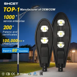 Aluminum Street Light 30W-300W Outdoor Road Lamp IP66 Waterproof COB Cobra LED Street Light