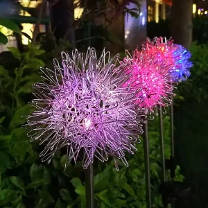 Aluminum Wire Ball LED Decorative Lights Waterproof 12V Solar Powered Landscape Garden Lights with IP65 Rating