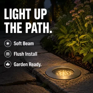 Anti Glare Flush Mounted LED Underground Light 8W Architectural Outdoor Landscape Lighting Soft Beam Driveway Paver Uplight