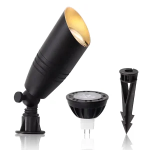 Anti Glare Waterproof Heavy Duty Brass Landscape Lighting Low Voltage Landscape Garden Up Lights Outdoor Spotlight With Spike