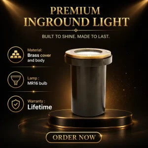 Antique Bronze IP65 Waterproof LED Underground Recessed Light for Landscape Signs and Monuments