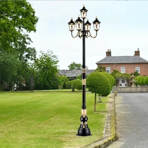 Antique Decorative Street Lighting Aluminum LED Garden Lamp Holder Outdoor Vintage Garden Light with Pole