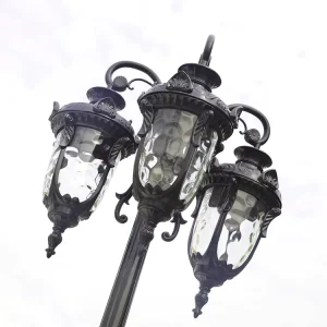 Antique Decorative Street Lighting Aluminum LED Garden Lights E27 Lamp Holder Outdoor Decorative Garden Light with Pole
