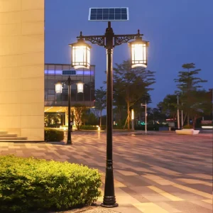 Antique Garden Lights Decorative Street Lamp Lighting Road Waterproof Modern Poles LED Solar Street Light IP65