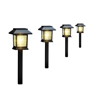 Antique Style Solar Lights 12 Pack 3000K Waterproof Auto On Off for Garden Yard Patio Driveway Decor