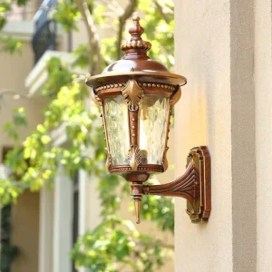 Antique Traditional Outdoor LED Wall Light E27 Waterproof Aluminum Decorative Garden Lamp for Resort Hotel