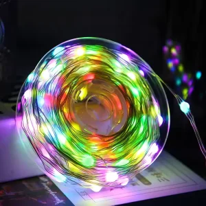Aoying DC12V RGBIC Seed Pixel LED Fairy String Light Waterproof Pebble Decorative Lights 1000 Lights roll Dimmable Outdoor