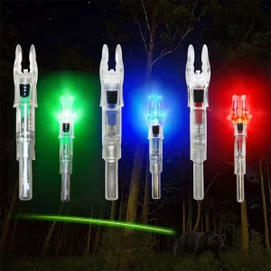 Archery Hunting Luminous LED Lighted Nocks 6.2mm/0.246inch Automatic Knocks Tail for Compound Recurve Bows/Long Bow Arrow