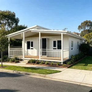 Australian Standards Light Gauge Steel Modular Home Double Wing Folding Room With Terrace Prefab Container Expander Apartment