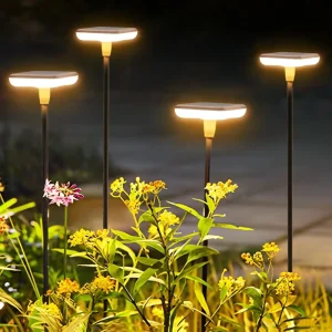 Auto Dusk-to-Dawn Warm Beam Solar Sway Light IP65 LED Light Source for Balcony Flower Bed Driveway-No Wiring Needed