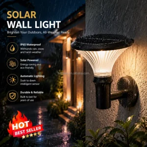 Automatic Ambient LED Wall Lamp Outdoor Wall Light Exterior Wall Mounted for Courtyard