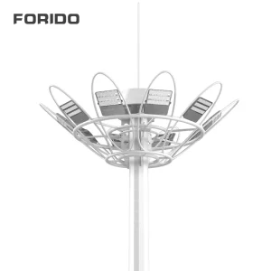 Automatic Lifting Outdoor Square High Mast Light Q235 Steel Wind Resistance up to 180 km/h Service Life 20 Years