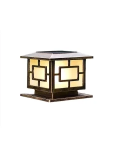 Automatic Solar IP67 Pillar Light Inductive Control for Villa Garden Gate Post Home Fence LED Outdoor Waterproof Light