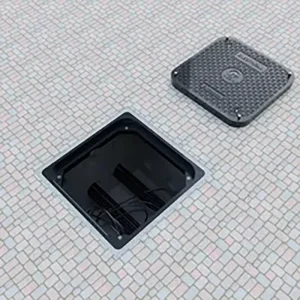 B125 Light Duty Rain Square Ductile Iron Drainage Concrete Manhole Cover Brand Black Engineer Grade