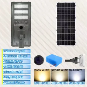B15Series Hybrid Streetlight LED High Mast Floodlight 1000W Stadium Garden Outdoor Flood Camera All in One Solar Street Light
