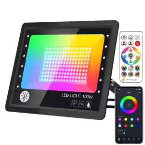 BLE Mesh Music LED Flood Light Remote Control RGB RGBW Color Change LED Floodlight Tuya Smart Flood Lights