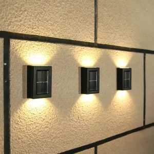 Backyard Decor Outdoor Lighting Solar Fence Lights Outdoor Garden for Wall Stairs Yard Railing Deck Pathway