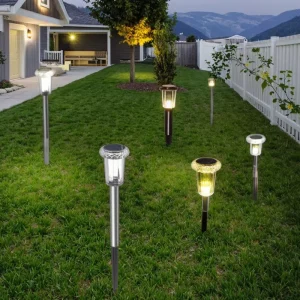 Balcony Yard Decorations IP44 Waterproof LED Solar Garden Lamp Small Outdoor Street Light for Stainless Steel