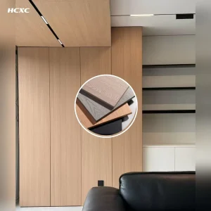 Bamboo Charcoal Board, Wood-Grain Carbon Crystal Plate, PET Waterproof Outdoor Wall Panel