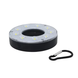 Battery Powered Camping Tent Lights 46LM Lithium Battery 9 LEDs IP44 Rated Dimmable Hanging Light Carabiner Ring Housing