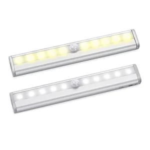 Battery Powered Security Cabinet Lighting 10 Led Motion Sensor Closet Light