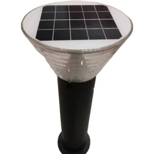 Best Outdoor Exterior Solar Powered LED IP65 Aluminum Pillar Light Post Lamp 500 Lumens 30 60 80cm Height Options 6 Hour Runtime