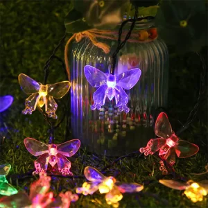 Bird Ground Garden Optical Fiber Outdoor Christmas Decoration Lawn Solar String Led Butterfly Light