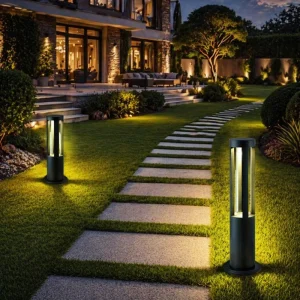 Black Aluminum IP65 Waterproof 7W 10W Park Lamp Hotel Home Outdoor Landscape Pathway Decorative Bollard LED Lawn Lamp