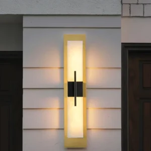 Black Aluminum Up and Down Decorative Wall Lamp with LED Light Source Waterproof Feature for Yard Street Wall Lighting