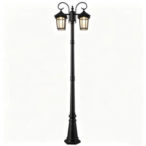 Black Classic Garden Lights Outdoor Waterproof Led Garden Light Pole Lamp for Home Garden Landscaping Project Lighting