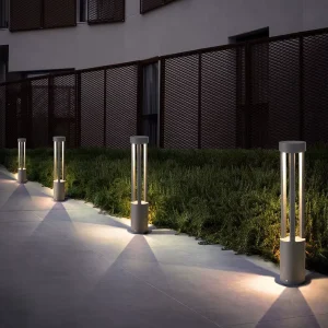 Black Modern LED Outdoor Garden Bollard Light IP65 Waterproof Landscape Pathway Lamp for Yard Driveway Lawn Lights