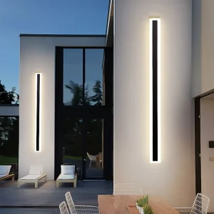 Black Modern Surface Mount Outdoor Led Linear Wall Light Ip65 Waterproof Garden Led Wall Lamp for Projects