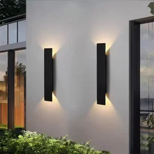 Black Nordic Outdoor Waterproof LED Villa Corridor Aisle Hotel Exterior Wall Retro Aluminum Waterproof Wall Light