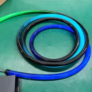 Black Silicon Neon RGBIC 2811 Neon Tube 360° RGB Neon Light Black Wall Stick with Neon