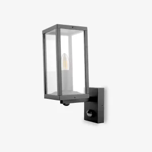 Black Waterproof Outdoor Wall Lamp with Aluminum Base E27 Light Source