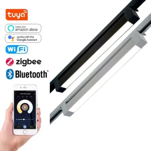 Black White COB Spotlight 7W Linear Track Light Wall Washer Track Lights
