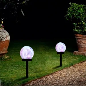 Bobo Ball Solar Powered LED Starry Lawn Light IP66 Waterproof Plug In Inductive Control Colorful Lights Garden