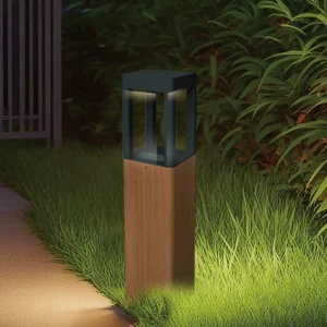 Bollard Light Outdoor LED Lawn Light Garden Light 10W 85-265V 100LM/W PC AC Wooden Aluminum 135XH700MM