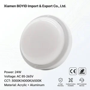 Boyid High Quality LED Waterproof Outdoor Wall Lamp 8W 15W 20W Round Bulkhead Light for Bathroom and Outdoor Use