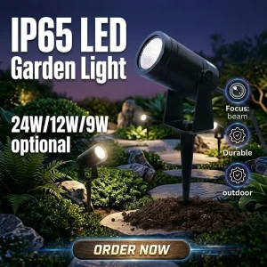 Brass 24V Low Voltage Landscape Exterior Pathway LED Lighting RGBW Dimmable IP65 Uplight Spot Lights Brass Sloped Spike Light