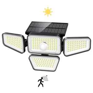 Brightenlux Remote Control 270 LED Wall Flood Light Security Lamp Motion Sensor Garden Solar Lights Outdoor Waterproof