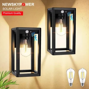 Brightness Solar Powered LED Sensor Wall Light Outdoor Garden Decoration Square Flame Lighting Waterproof Home Decor